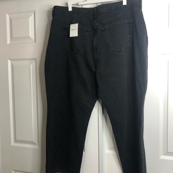 Forever 21 Washed Black Distressed Jeans NWT 20 Plus Size - Picture 5 of 6